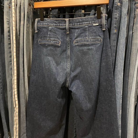 MOTHER Dark Blue Wide Leg Trouser Jeans - Picture 3 of 9